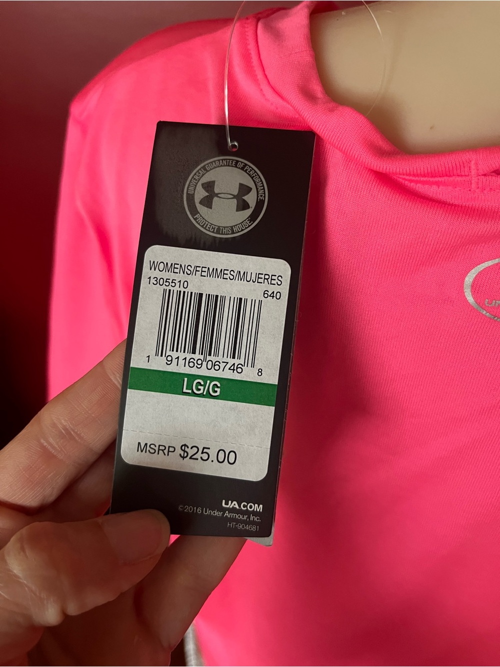 New Under Armour Women’s Neon Pink Short Sleeve Crew Tee - Picture 10 of 15